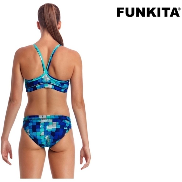 Funkita Deep Impact Racerback Bikini NWT Italian Fabric Australian Design - Picture 3 of 8
